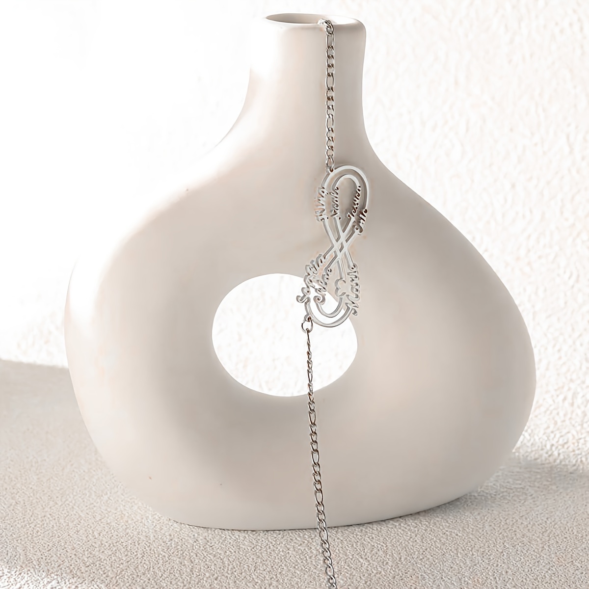 Custom Personalized 18K Plated Name Infinite Necklace for Women